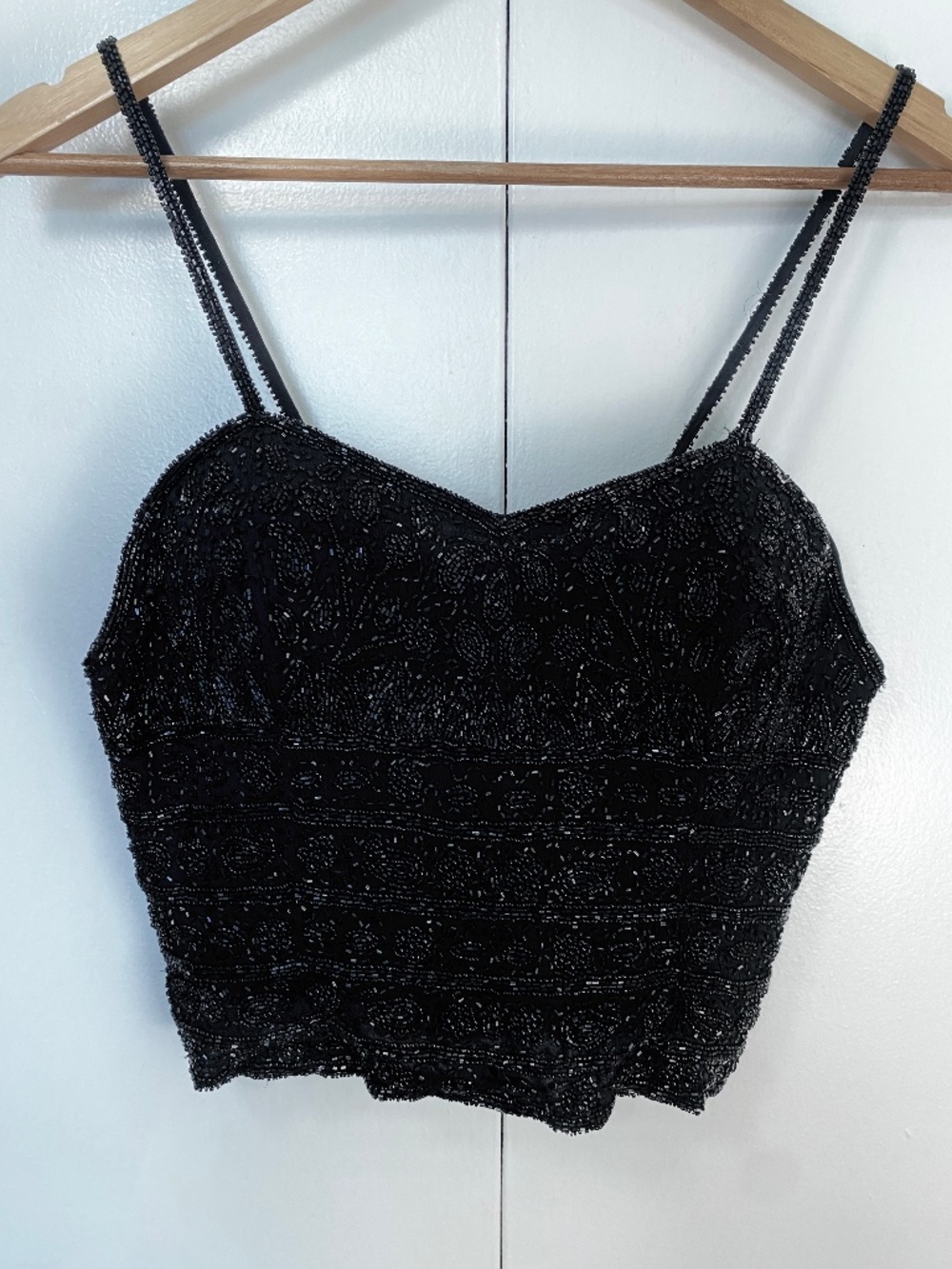 Vintage Beaded Bustier Sweetheart Corset Tank Top